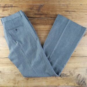 VIVIENNE TAM GREY STRIPE BUSINESS OFFICE WORK WIDE LEG/FLARE TROUSERS SIZE 6